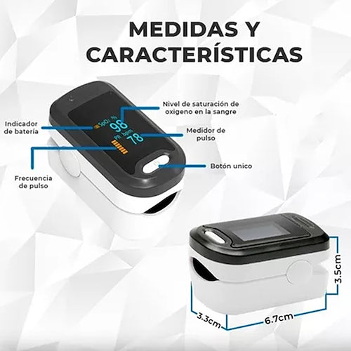 Oxímetro de Pulso Euromix YK-81A Con Curva