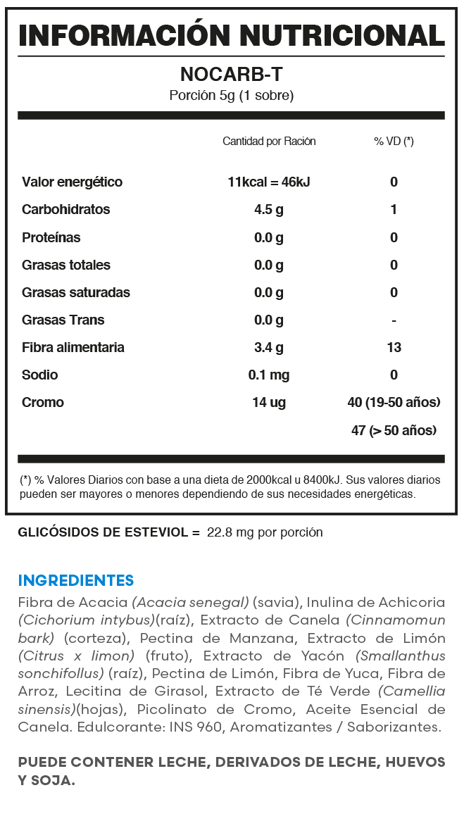 Fuxion Nocarb-T Caja 14 Sticks x 5 gr