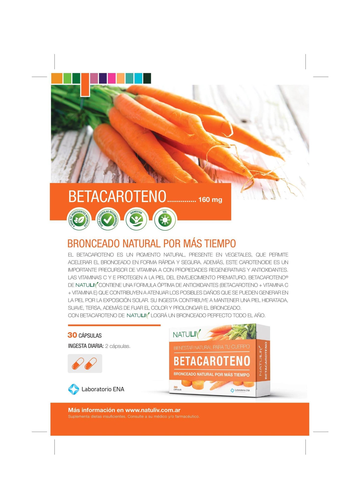 Natuliv Betacaroteno X 30 Cápsulas