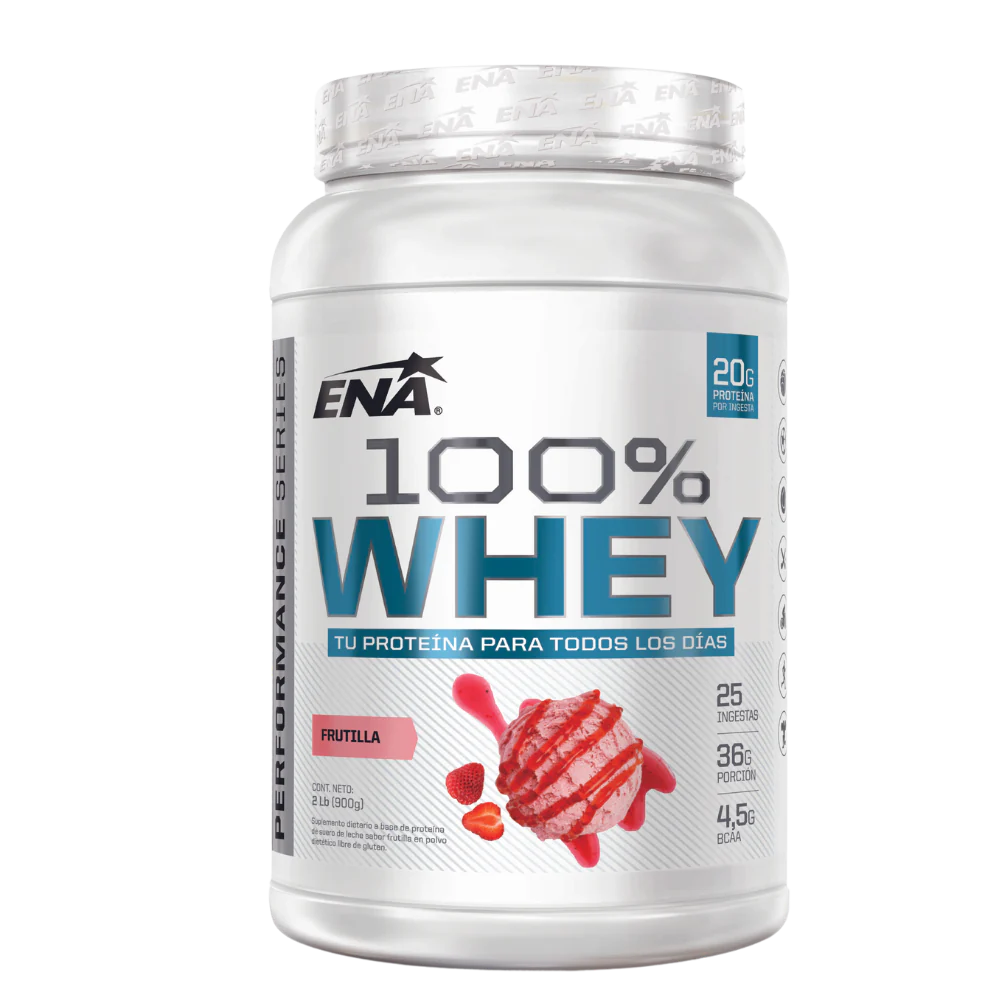 100% Whey Protein Ena Frutilla 2.0 Lb (900 Gr)