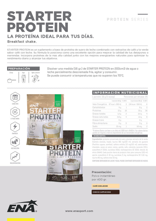 Starter Protein Ena Café con Leche 400 grs