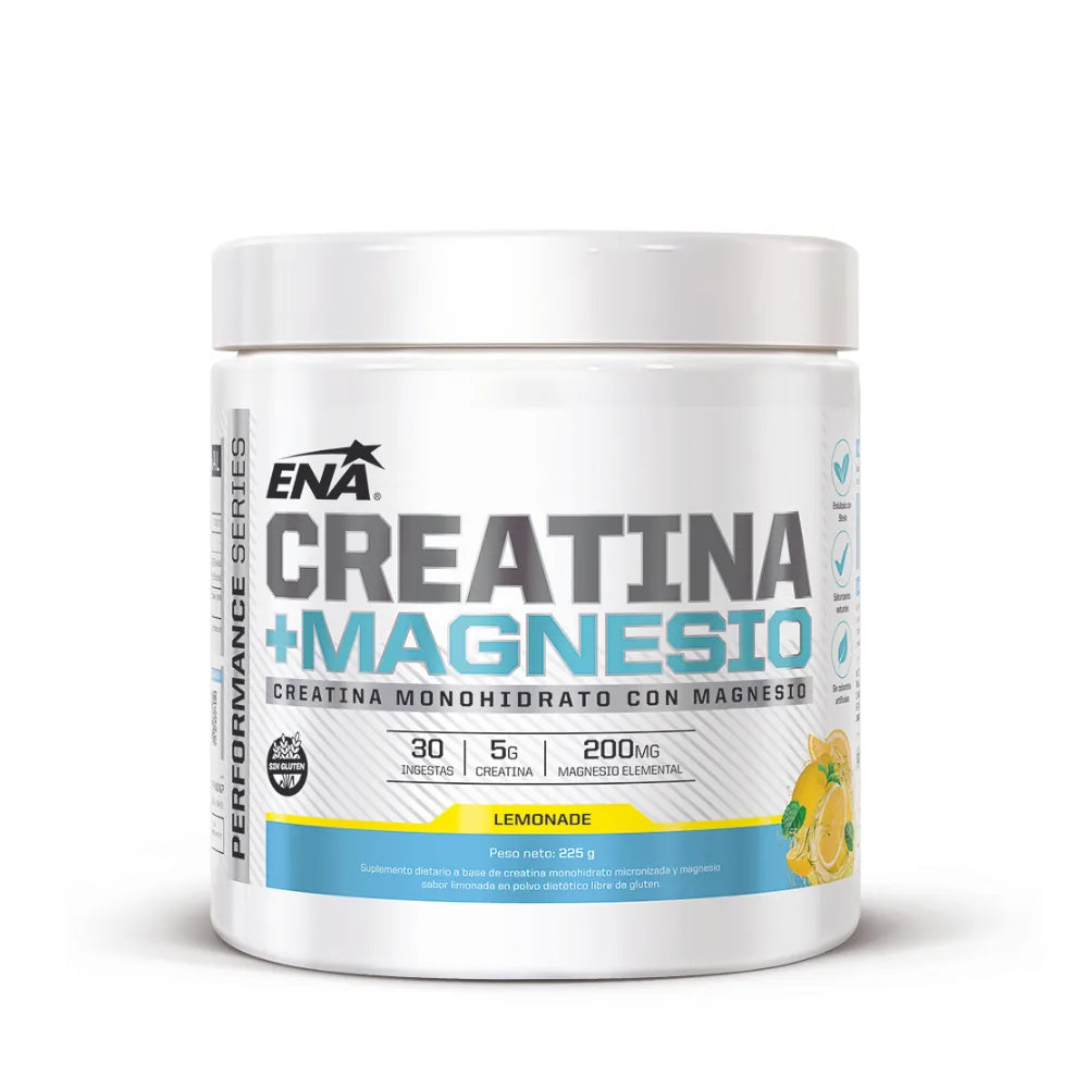 Creatina + Magnesio Ena Sport x 225 Gr Limonada