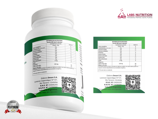 Citrato de Magnesio 400 mg Labs Nutrition x 60 Cápsulas