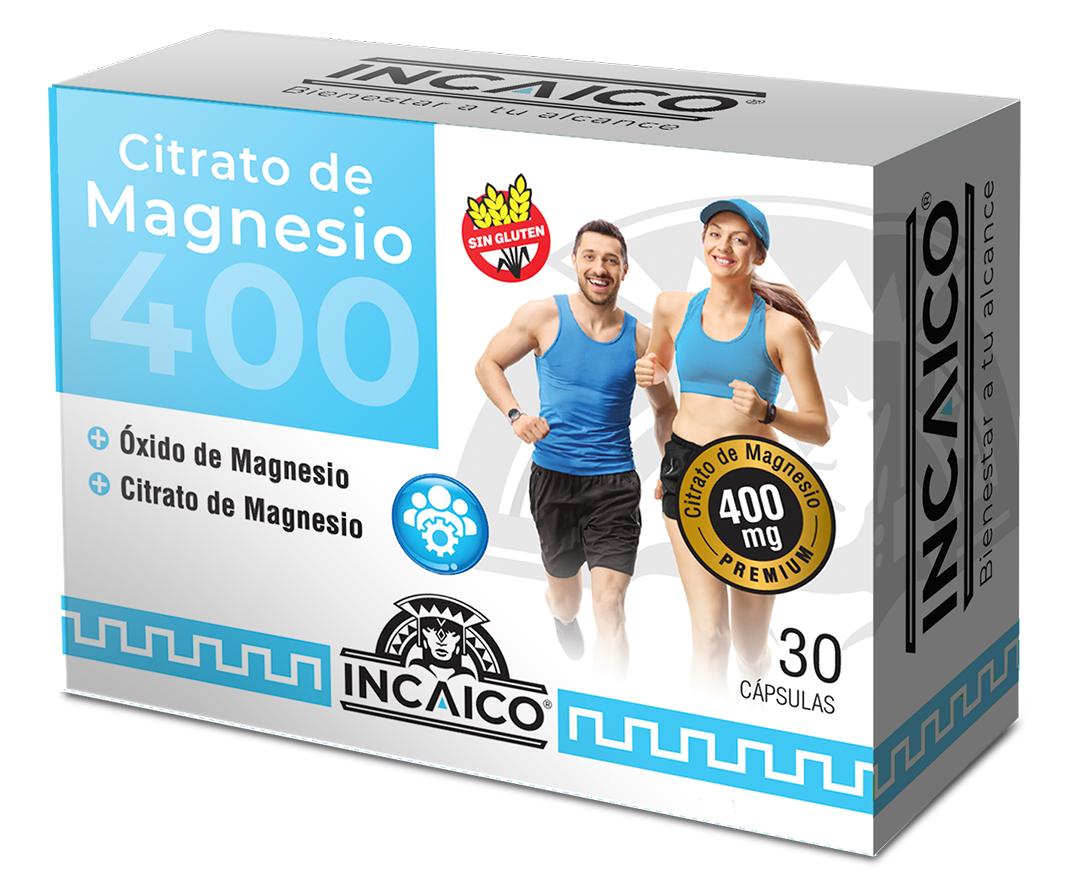 Citrato de Magnesio 400 Incaico x 30 Caps