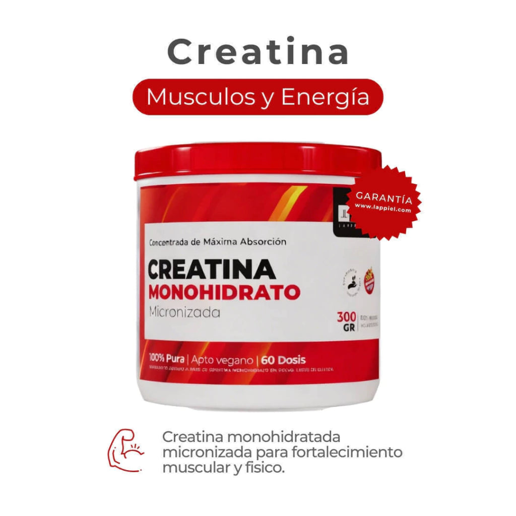 Creatina Monohidrato Micronizada Lappiel x 300 Gr 60 Dosis