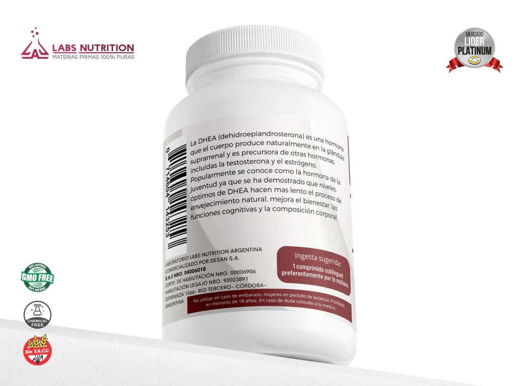 DHEA Precursor Testosterona y Estrógeno Labs Nutrition x 30 Comprimidos