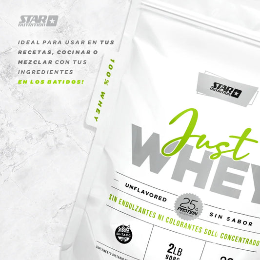 Just Whey Protein Star Nutrition Doypack Sin Sabor 2 Lb (908 Gr)