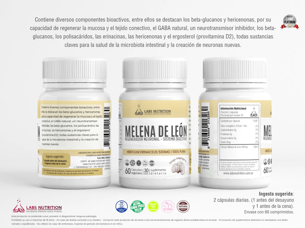Melena de León Labs Nutrition x 60 Cápsulas