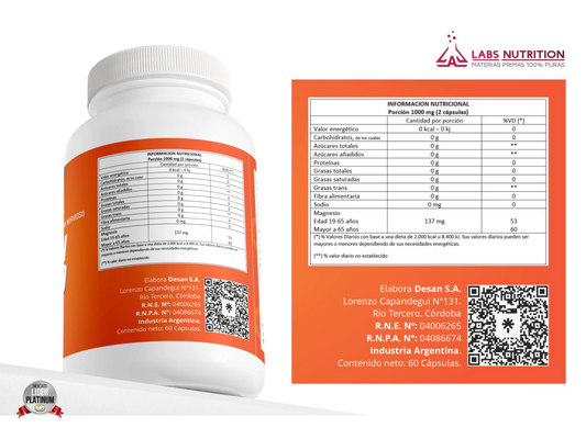 Multi Magnesio Labs Nutrition x 60 Cápsulas