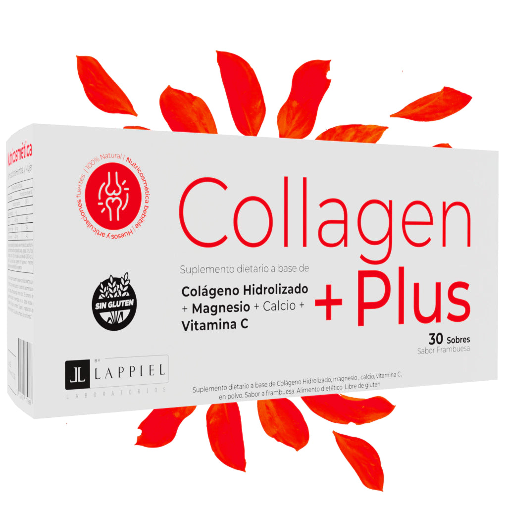 Collagen +Plus ByLappiel Colágeno Hidrolizado Vit C Calcio Citrato de Magnesio x30 Sobres
