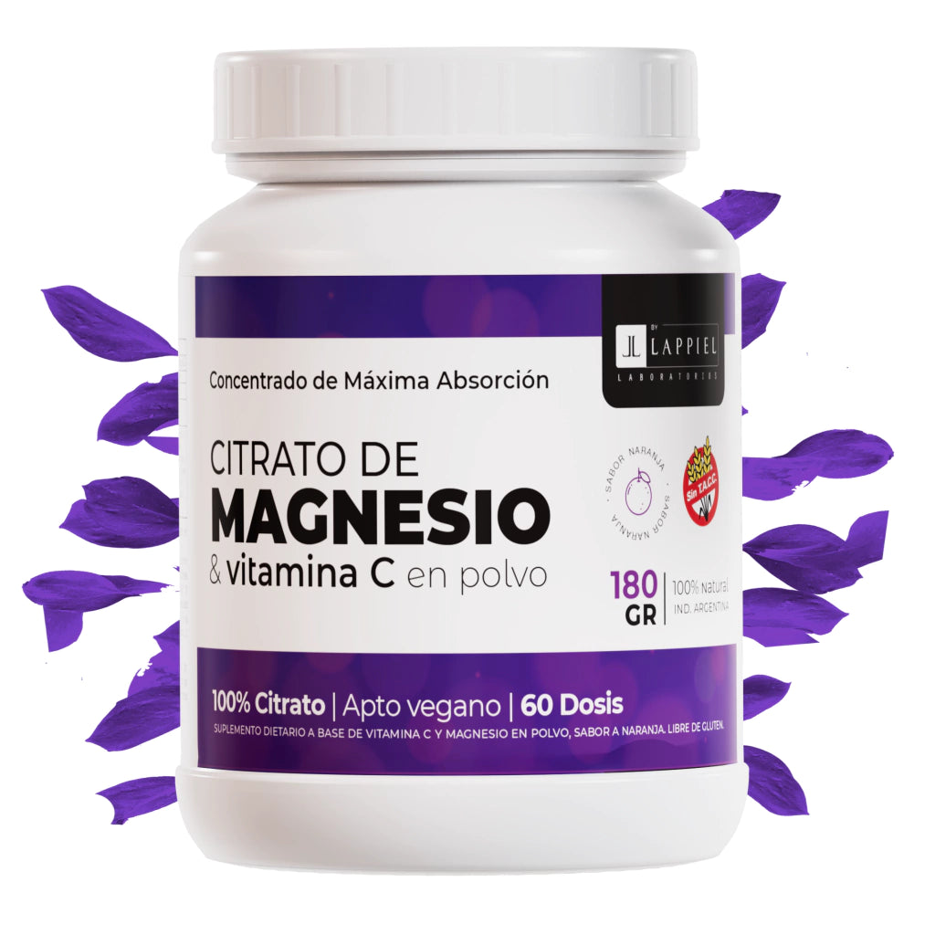 Citrato de Magnesio +Vit C ByLappiel En Polvo 60 Dosis