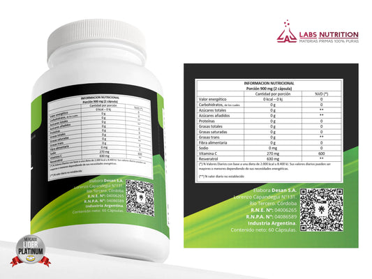 Resveratrol Labs Nutrition x 60 Cápsulas