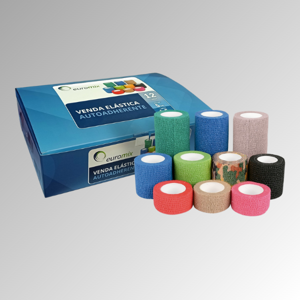 Venda Elástica Autoadherente Cohesiva Euromix 10 cm x 4,5 mts