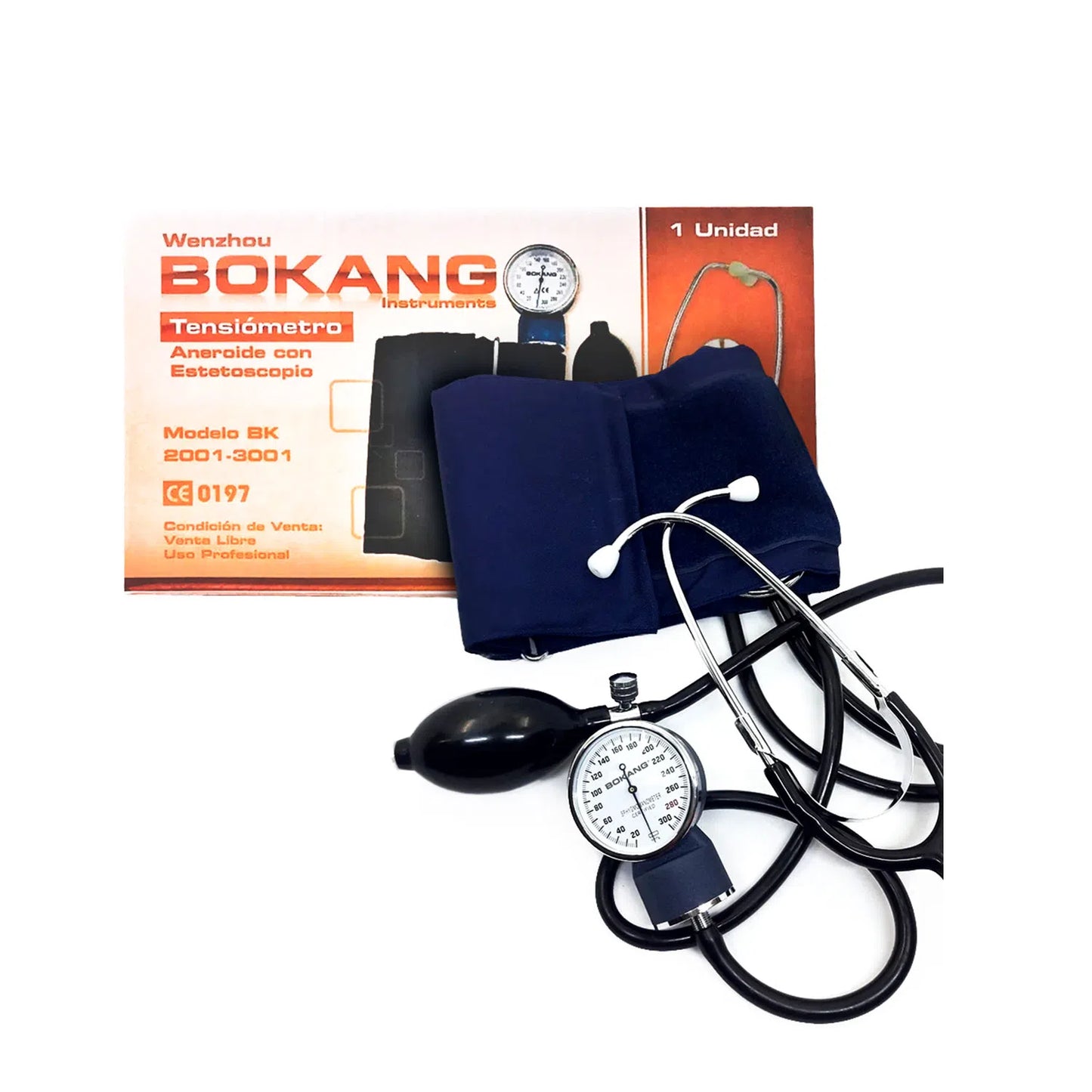 Bokang Tensiómetro Aneroide Con Estetoscopio Bk 2001-3001