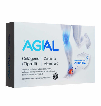 Natufarma Agial Colágeno Tipo II + Cúrcuma Y Vit C X 30 Comp