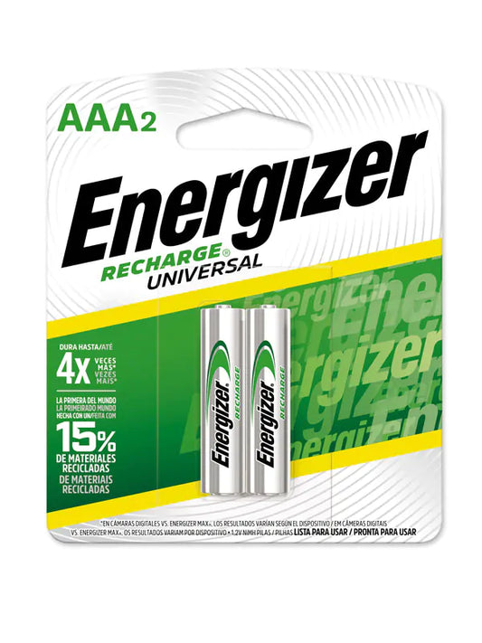 Pilas Energizer AAA X 2 Recargables