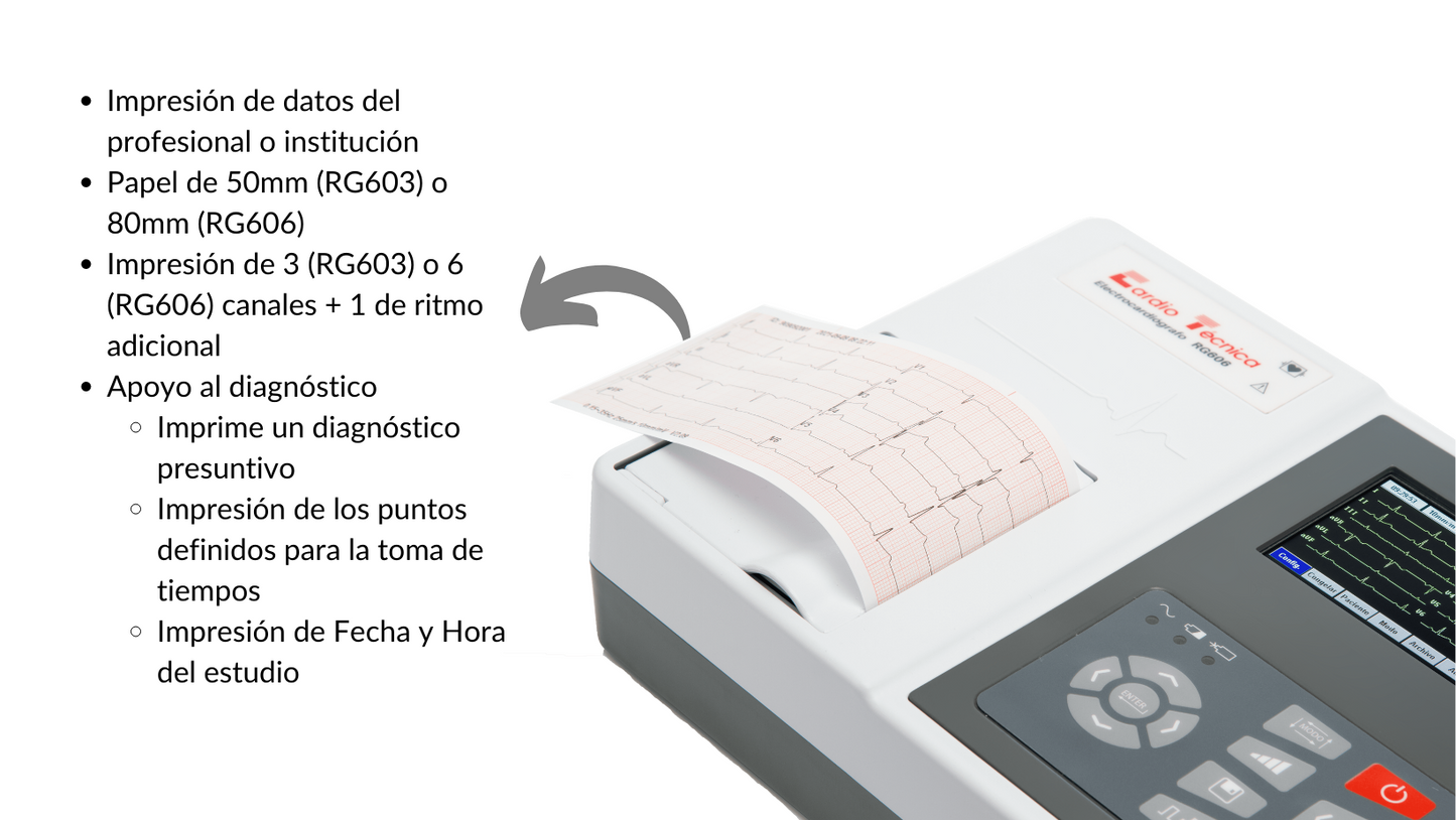 Electrocardiógrafo Cardiotécnica Rg603 3 Canales