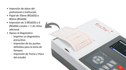 Electrocardiógrafo Cardiotécnica Rg603 3 Canales