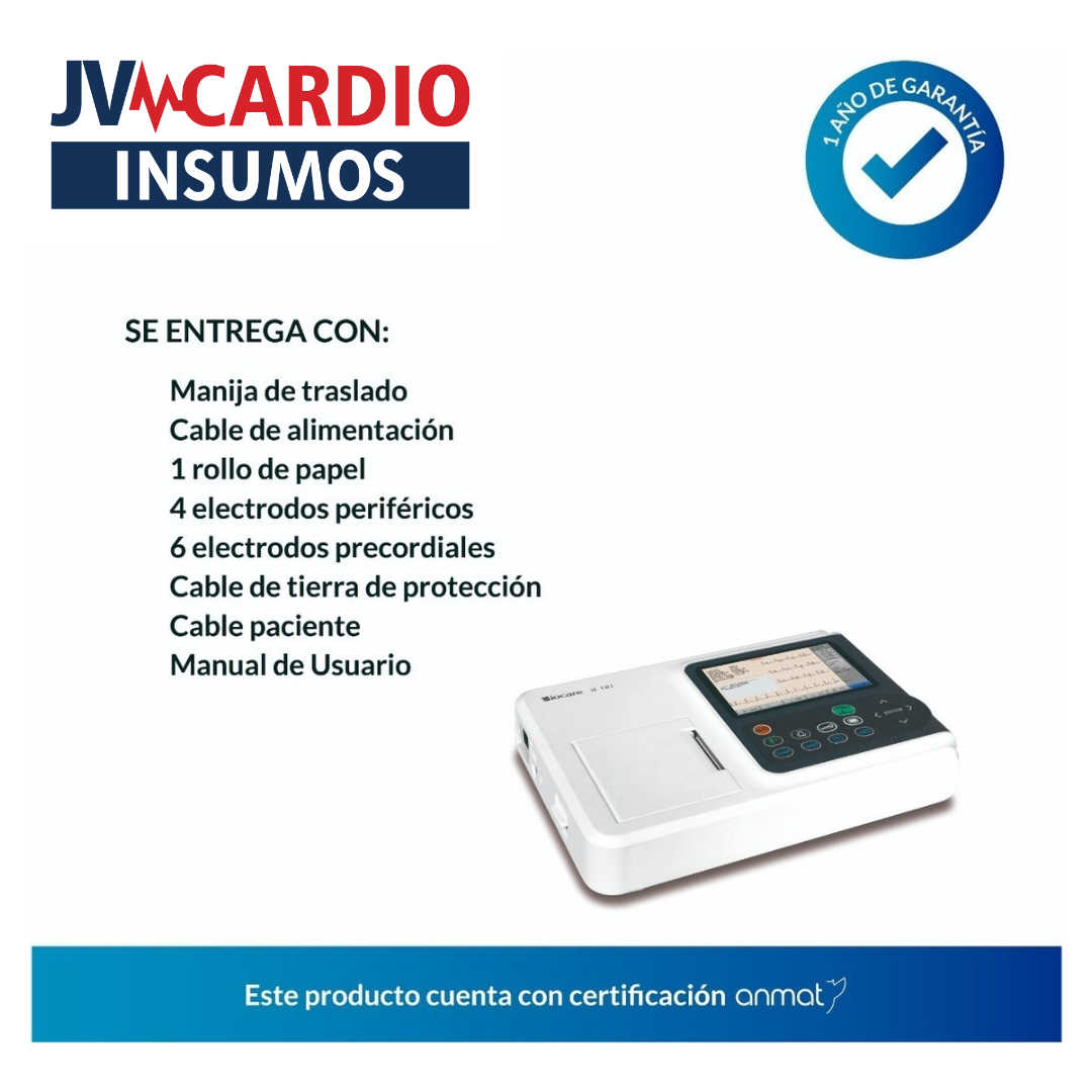 Electrocardiografo Biocare iE101 12 Derivaciones 1 Canal