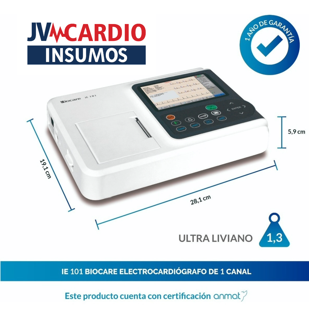 Electrocardiografo Biocare iE101 12 Derivaciones 1 Canal