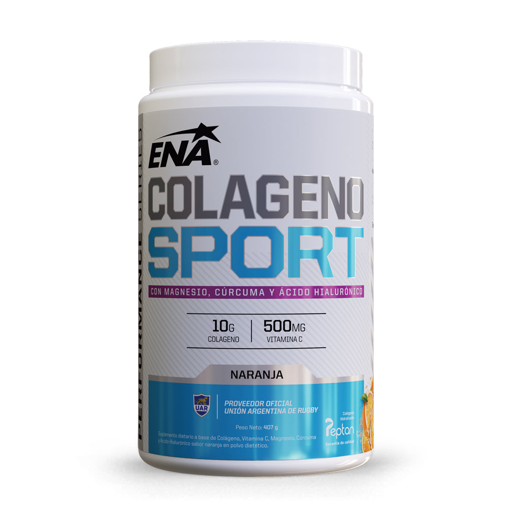 Ena Colágeno Sport Magnesio Cúrcuma Ácido Hialurónico Sabor Naranja Pvo. X 407 G