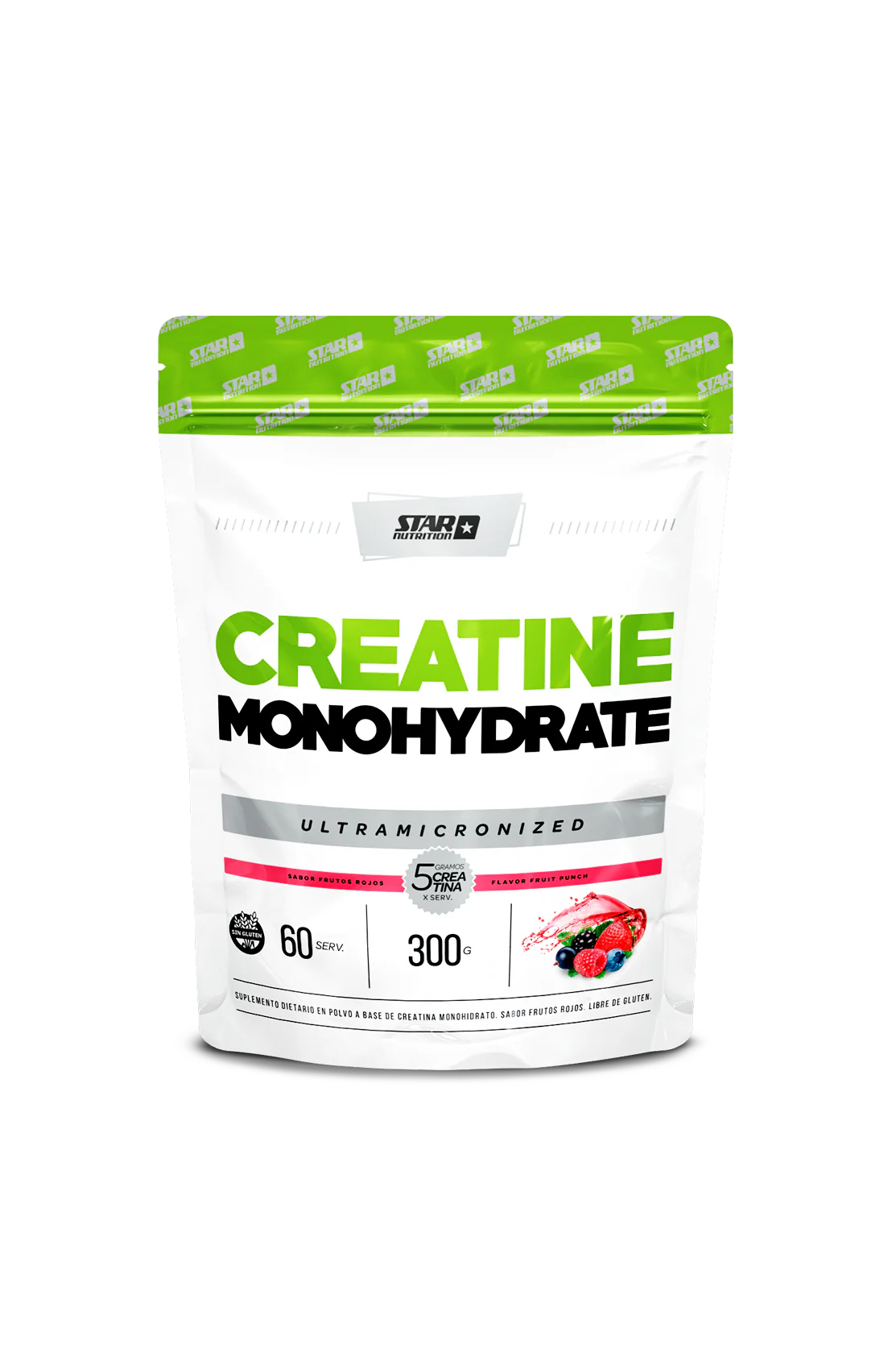 Creatina Monohidrato Star Nutrition Doypack Frutos Rojos 300 Gr
