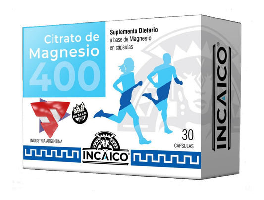 Citrato de Magnesio 400 Incaico x 30 Caps