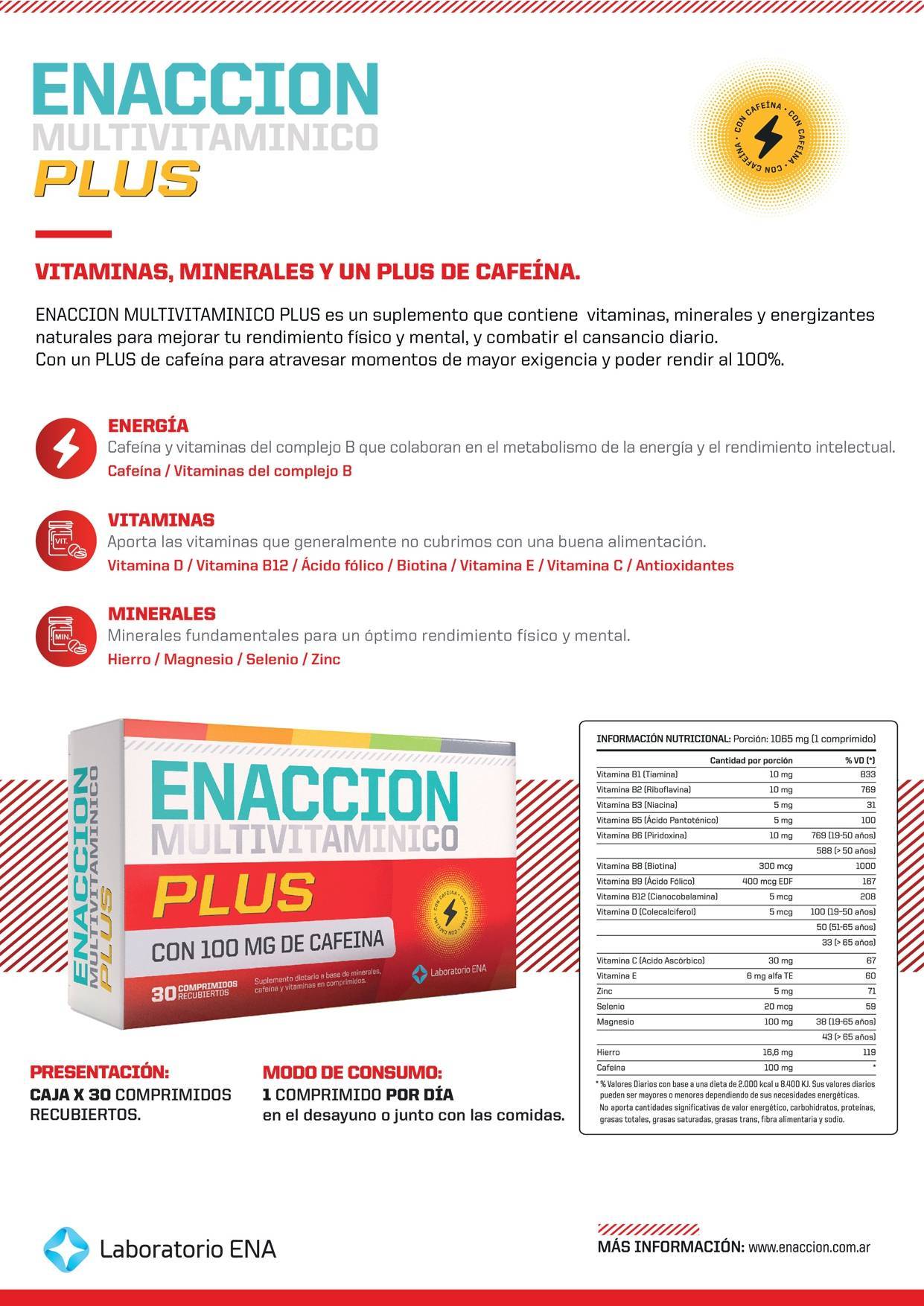 Enaccion Multivitaminico Plus x30 Comp. Ena