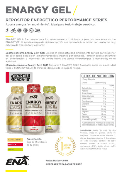 Enargy Gel Sin Cafeína Ena Sport X 12 Un