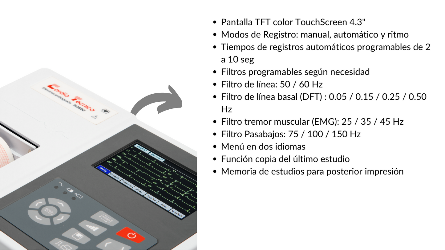 Electrocardiógrafo Cardiotécnica Rg603 3 Canales