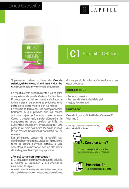 C1 Especific Celulitis By Lappiel x 60 comprimidos