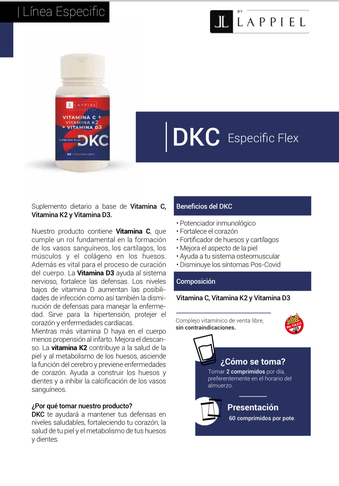 DKC Especific Flex By Lappiel x 60 comprimidos