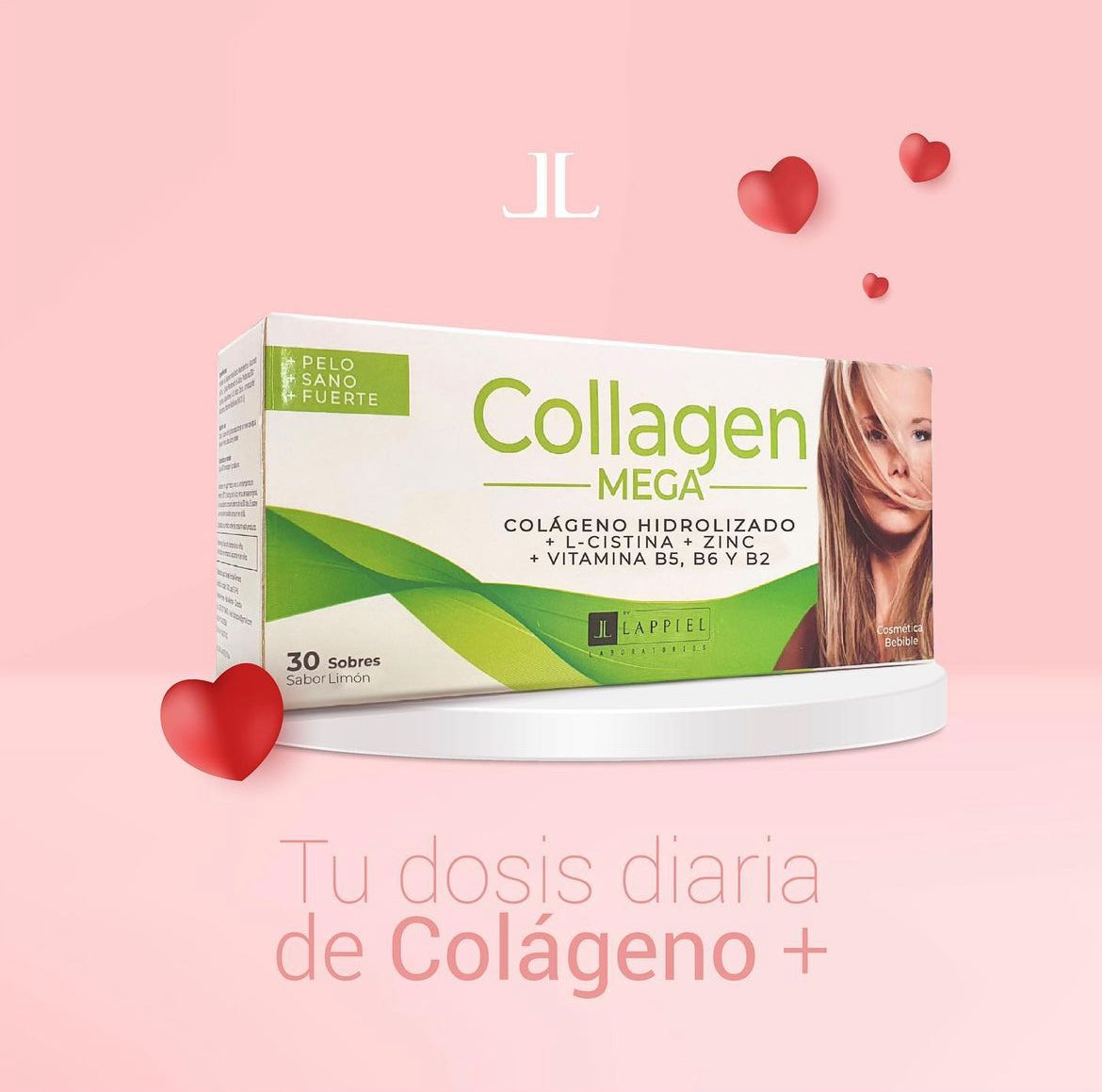 Collagen Mega By Lappiel Colágeno Pelo y Uñas x30 Sobres