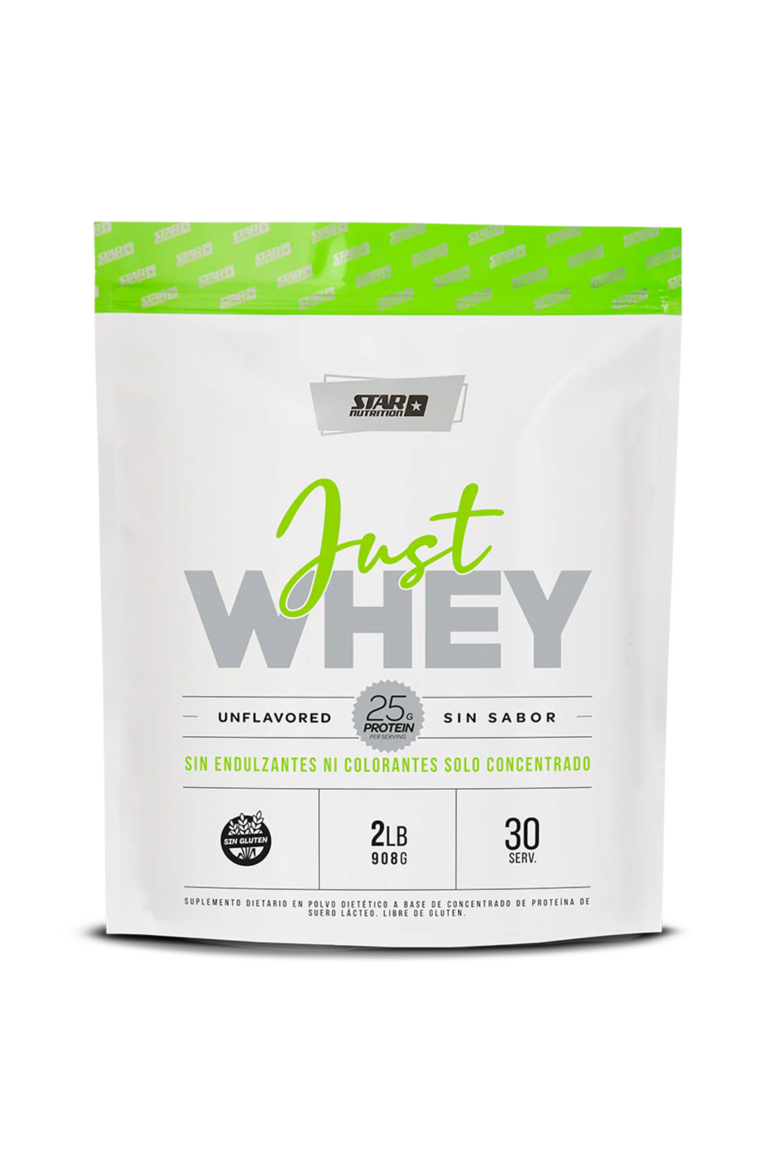 Just Whey Protein Star Nutrition Doypack Sin Sabor 2 Lb (908 Gr)