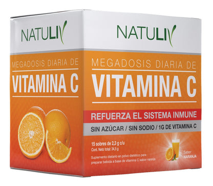 Natuliv Vitamina C X15 Sobres Sin Azucar Sin Sodio