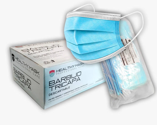 Barbijo Healthy Mask Triple Capa X 50 Un