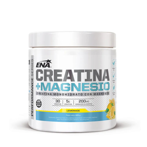 Creatina + Magnesio Ena Sport x 225 Gr Limonada
