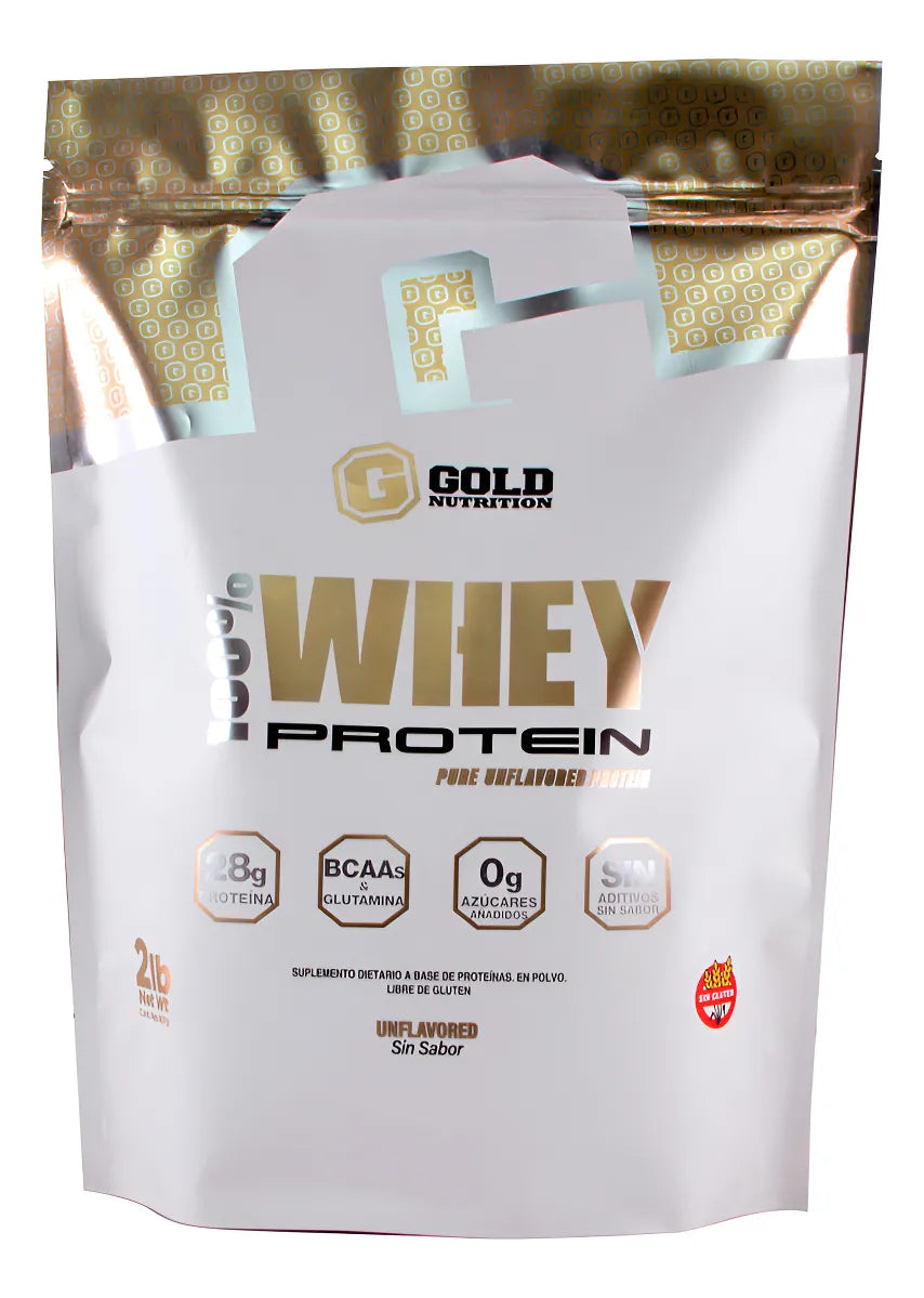 100% Whey Protein Gold Nutrition Sin Sabor 2.0 Lb (907 Gr)