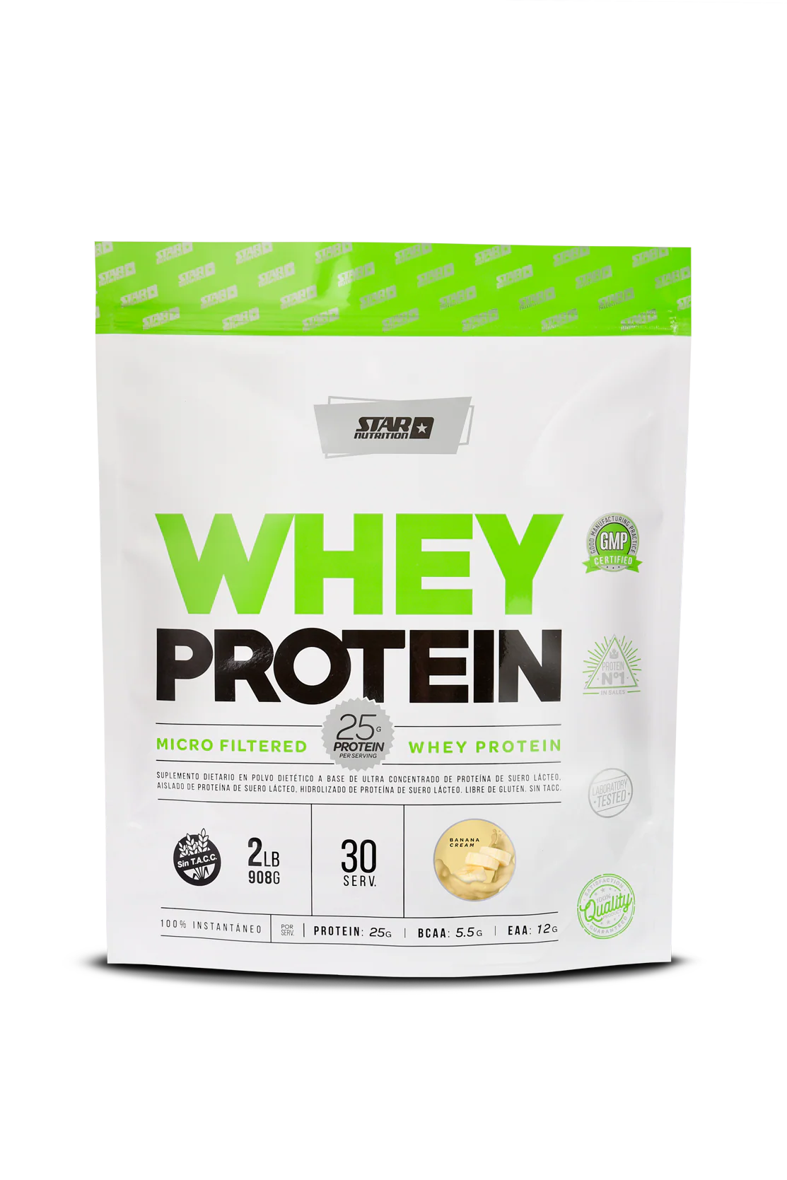 Whey Protein Star Nutrition Doypack Banana 2 Lb (908 Gr)