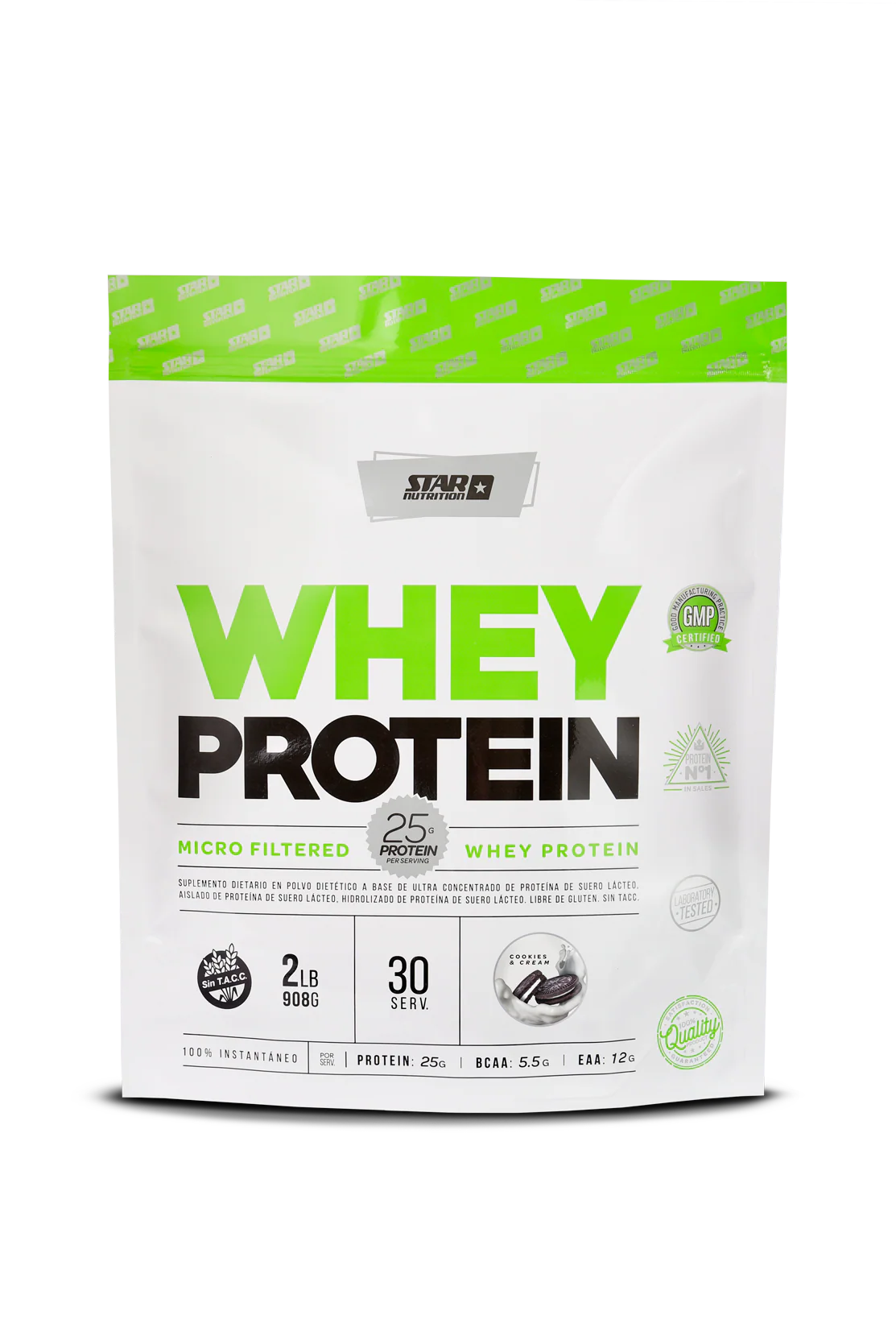 Whey Protein Star Nutrition Doypack Cookies & Cream 2 Lb (908 Gr)