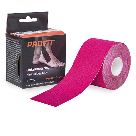 Cinta Profit Kinetaping Kinesiología X 1 Un Color Fucsia