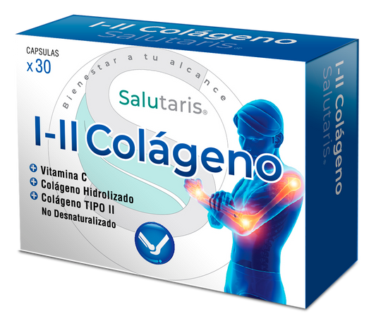 Colágeno Salutaris Hidrolizado + Vit C + Colageno Tipo I + Tipo 2 x 30 Caps