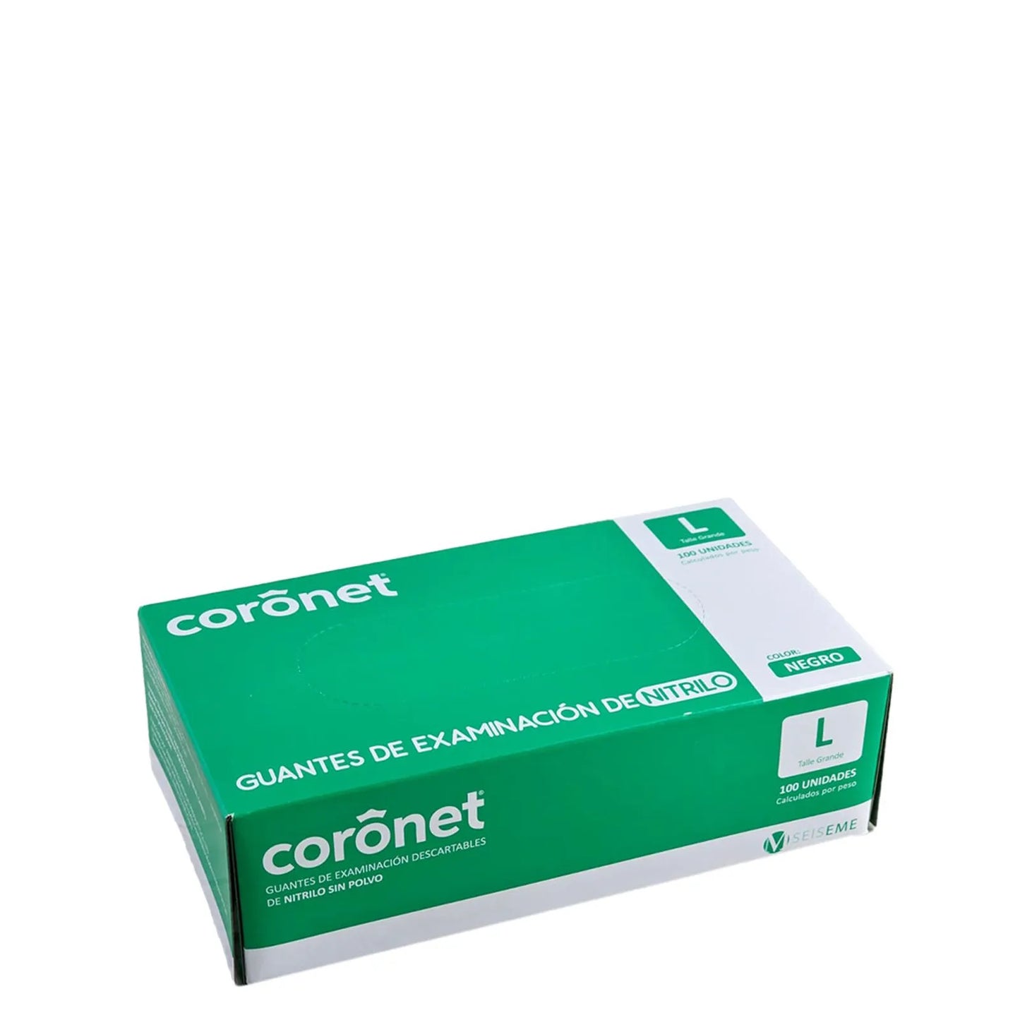 Guantes Coronet Nitrilo Negro Caja X 100 Unidades