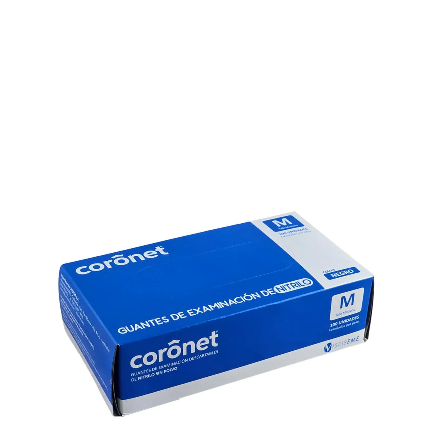 Guantes Coronet Nitrilo Negro Caja X 100 Unidades