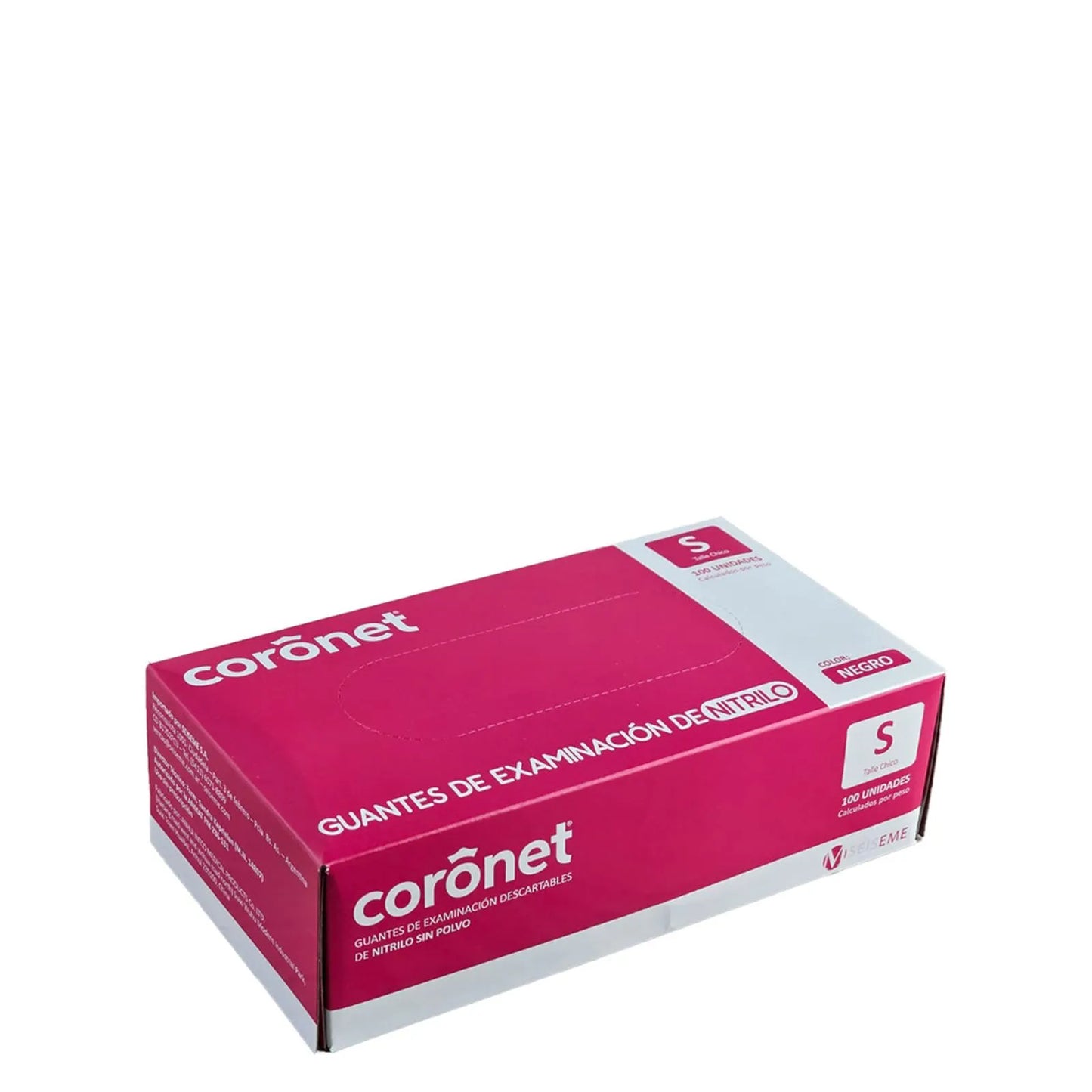 Guantes Coronet Nitrilo Negro Caja X 100 Unidades