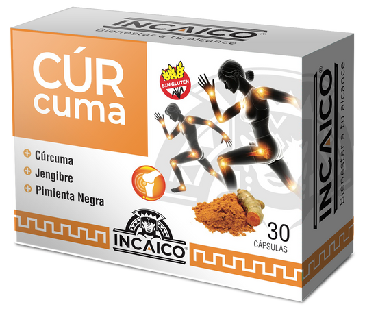 Cúrcuma + Pimienta + Jenjibre Incaico x 30 Caps