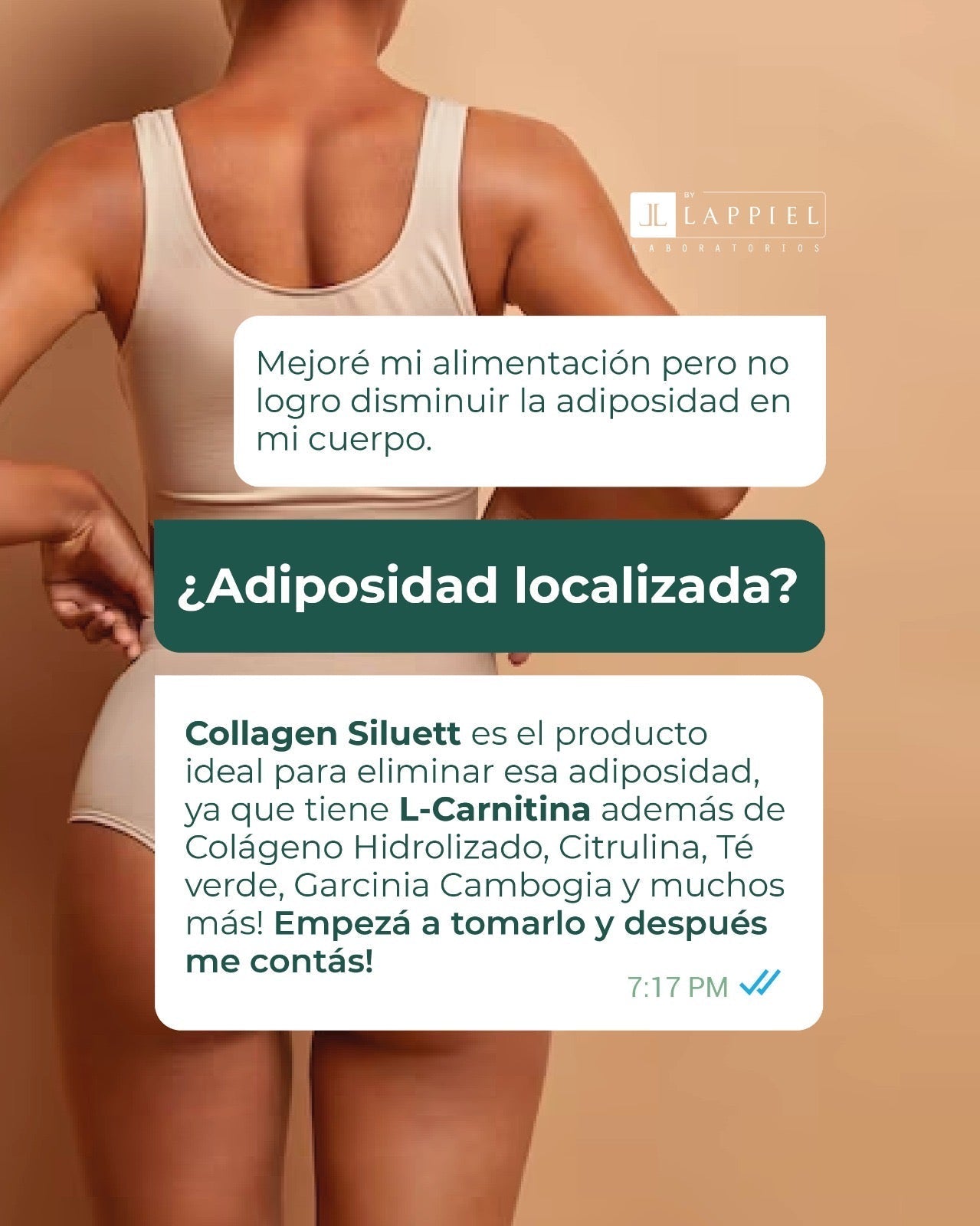 Collagen Siluett By Lappiel Colágeno Adelgaza y Modela x30 Sobres