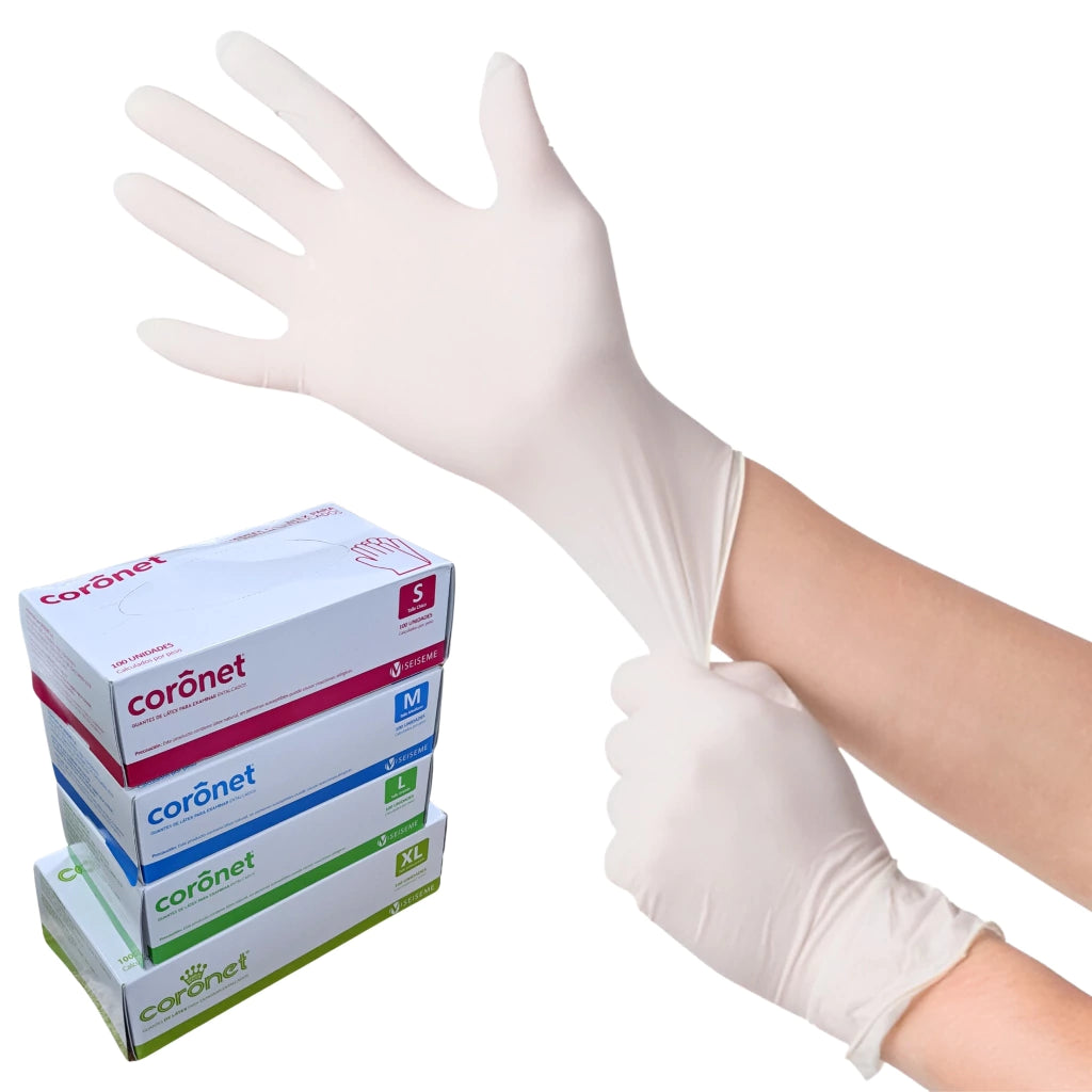 Guantes Latex De Examinacion Coronet X100 Un