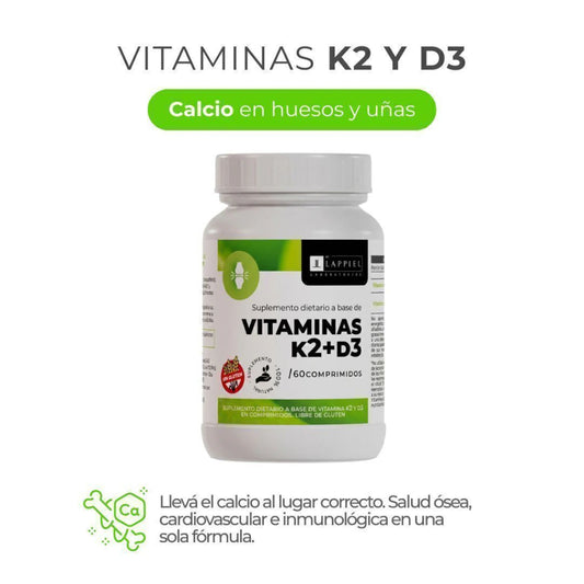 Vitamina K2 + D3 ByLappiel x 60 Comprimidos