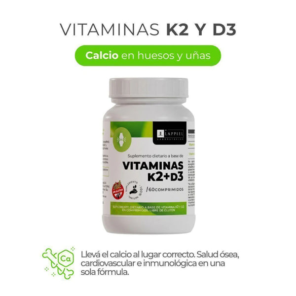 Vitamina K2 + D3 ByLappiel x 60 Comprimidos